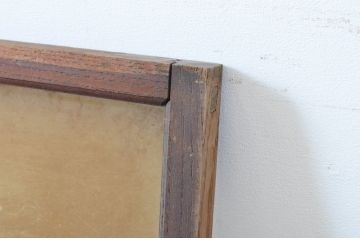 アンティーク建具　和の雰囲気溢れるガラス入り欄間1枚(明り取り、明かり取り)(R-065305)