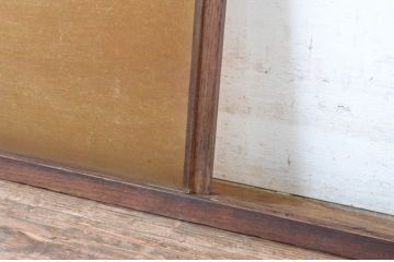 アンティーク建具　和の雰囲気溢れるガラス入り欄間1枚(明り取り、明かり取り)(R-065305)