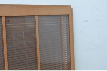 アンティーク建具　古いお屋敷で使われていた神棚引き戸2枚セット(ガラス戸、窓)(R-065306)