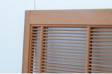 アンティーク建具　古いお屋敷で使われていた神棚引き戸2枚セット(ガラス戸、窓)(R-065307)