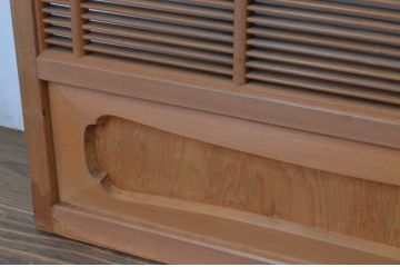 アンティーク建具　古いお屋敷で使われていた神棚引き戸4枚セット(ガラス戸、窓)(R-065308)