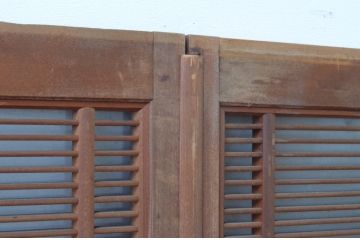 アンティーク建具　古いお屋敷で使われていた神棚引き戸4枚セット(ガラス戸、窓)(R-065308)
