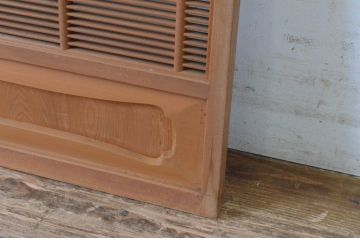 アンティーク建具　古いお屋敷で使われていた神棚引き戸4枚セット(ガラス戸、窓)(R-065308)