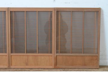 アンティーク建具　古いお屋敷で使われていた神棚引き戸4枚セット(ガラス戸、窓)(R-065308)