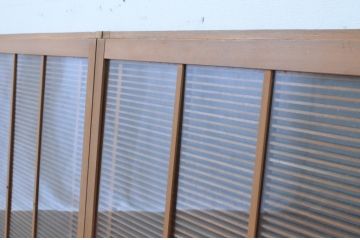 アンティーク建具　古いお屋敷で使われていた神棚引き戸4枚セット(ガラス戸、窓)(R-065308)