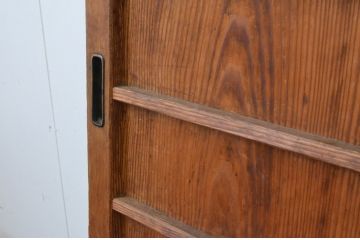 アンティーク建具　あたたかみのある木の味わいが感じられる舞良戸窓2枚セット(まいらど、板戸、引き戸)(R-065321)