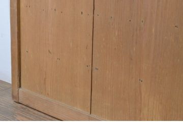 アンティーク建具　あたたかみのある木の味わいが感じられる舞良戸窓2枚セット(まいらど、板戸、引き戸)(R-065321)