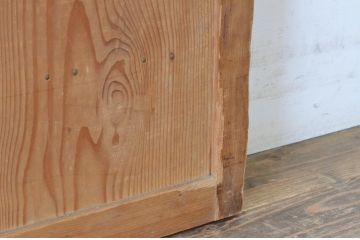 アンティーク建具　あたたかみのある木の味わいが感じられる舞良戸窓2枚セット(まいらど、板戸、引き戸)(R-065321)