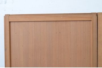 アンティーク建具　味のある木の風合いが魅力的な舞良戸窓2枚セット(まいらど、板戸、引き戸)(R-065323)
