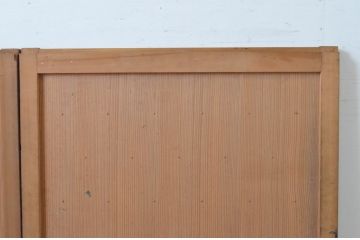 アンティーク建具　味のある木の風合いが魅力的な舞良戸窓2枚セット(まいらど、板戸、引き戸)(R-065323)