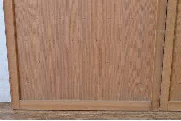 アンティーク建具　味のある木の風合いが魅力的な舞良戸窓2枚セット(まいらど、板戸、引き戸)(R-065323)