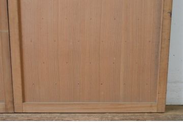 アンティーク建具　味のある木の風合いが魅力的な舞良戸窓2枚セット(まいらど、板戸、引き戸)(R-065323)