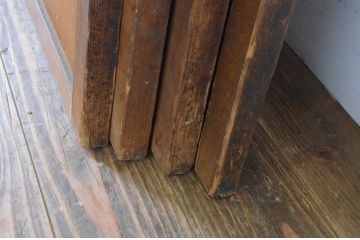 アンティーク建具　昔ながらの和を感じさせる舞良戸窓4枚セット(まいらど、板戸、引き戸)(R-065325)