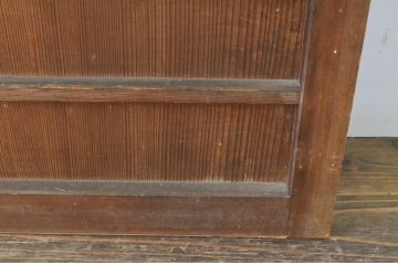 アンティーク建具　昔ながらの和を感じさせる大振りの舞良戸窓2枚セット(まいらど、板戸、引き戸)(R-065337)
