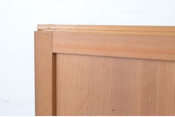 アンティーク建具　昔ながらの和を感じさせる大振りの舞良戸窓2枚セット(まいらど、板戸、引き戸)(R-065337)