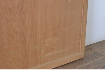 アンティーク建具　昔ながらの和を感じさせる大振りの舞良戸窓2枚セット(まいらど、板戸、引き戸)(R-065337)