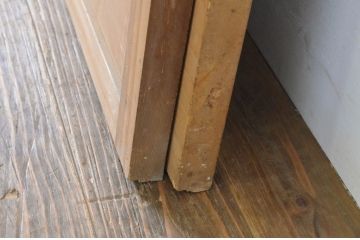 アンティーク建具　昔ながらの和を感じさせる大振りの舞良戸窓2枚セット(まいらど、板戸、引き戸)(R-065337)