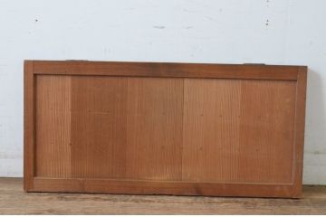 アンティーク建具　縦でも横でも使えるマス目(升目)格子の小さな扉1枚(きつね格子、狐格子、窓、木製戸)(R-065340)