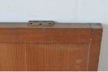 アンティーク建具　縦でも横でも使えるマス目(升目)格子の小さな扉1枚(きつね格子、狐格子、窓、木製戸)(R-065340)