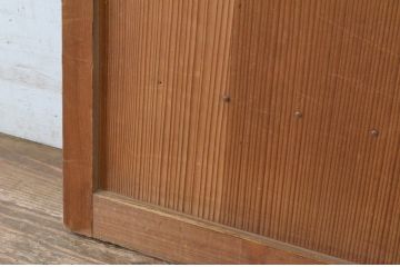 アンティーク建具　縦でも横でも使えるマス目(升目)格子の小さな扉1枚(きつね格子、狐格子、窓、木製戸)(R-065340)