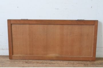 アンティーク建具　縦でも横でも使えるマス目(升目)格子の小さな扉1枚(きつね格子、狐格子、窓、木製戸)(R-065341)