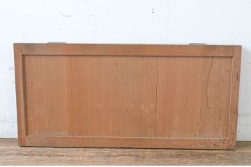 アンティーク建具　縦でも横でも使えるマス目(升目)格子の小さな扉1枚(きつね格子、狐格子、窓、木製戸)(R-065342)