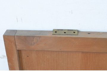 アンティーク建具　縦でも横でも使えるマス目(升目)格子の小さな扉1枚(きつね格子、狐格子、窓、木製戸)(R-065342)