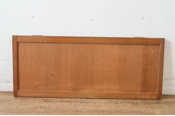 アンティーク建具　縦でも横でも使えるマス目(升目)格子の小さな扉1枚(きつね格子、狐格子、窓、木製戸)(R-065343)