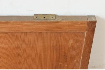 アンティーク建具　縦でも横でも使えるマス目(升目)格子の小さな扉1枚(きつね格子、狐格子、窓、木製戸)(R-065343)