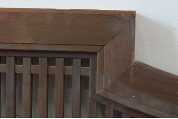 アンティーク建具　型変わりの格子欄間1枚(明かり取り、明り取り)(R-065344)