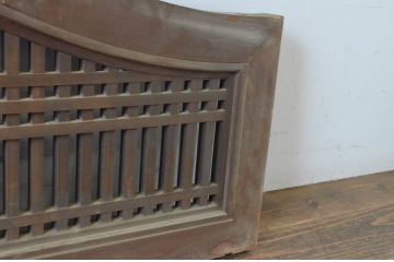アンティーク建具　型変わりの格子欄間1枚(明かり取り、明り取り)(R-065344)
