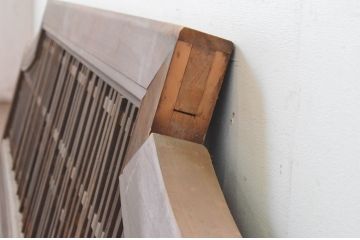 アンティーク建具　型変わりの格子欄間1枚(明かり取り、明り取り)(R-065345)