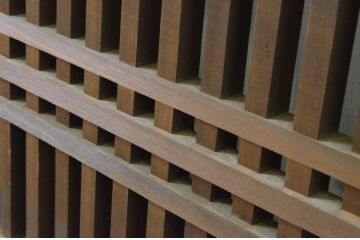 アンティーク建具　型変わりの格子欄間1枚(明かり取り、明り取り)(R-065345)