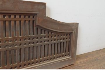 アンティーク建具　型変わりの格子欄間1枚(明かり取り、明り取り)(R-065346)