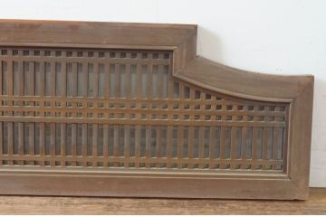 アンティーク建具　型変わりの格子欄間1枚(明かり取り、明り取り)(R-065347)