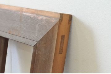 アンティーク建具　すっきりとしたデザインが魅力の格子欄間1枚(明かり取り、明り取り)(R-065348)