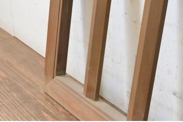 アンティーク建具　すっきりとしたデザインが魅力の格子欄間1枚(明かり取り、明り取り)(R-065348)