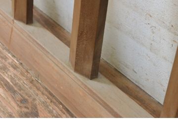 アンティーク建具　すっきりとしたデザインが魅力の格子欄間1枚(明かり取り、明り取り)(R-065348)