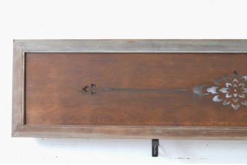 アンティーク建具　落ち着きのある透かし彫りが魅力の欄間2枚セット(明かり取り、明り取り)(R-065355)