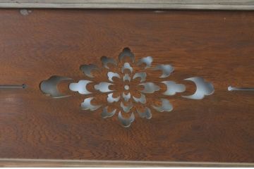 アンティーク建具　落ち着きのある透かし彫りが魅力の欄間2枚セット(明かり取り、明り取り)(R-065355)