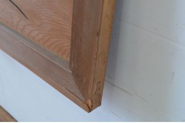 アンティーク建具　野でたわむれる鳥が透かし彫りで表現された欄間2枚セット(明かり取り、明り取り)(R-065357)