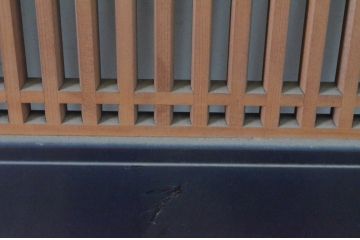 アンティーク建具　特大サイズ!!黒漆塗り枠が美しい存在感のある格子欄間2枚セット(明かり取り、明り取り)(R-065358)