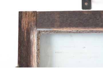 アンティーク建具　大正ロマンの古い洋館で使われていたグレモン錠付き両開き窓と明かり取りのセット(突き出し窓、ガラス扉、明かり取り、明り取り)(R-065360)