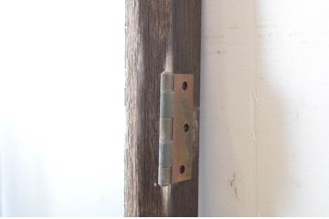 アンティーク建具　大正ロマンの古い洋館で使われていたグレモン錠付き両開き窓と明かり取りのセット(突き出し窓、ガラス扉、明かり取り、明り取り)(R-065360)