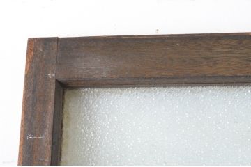 アンティーク建具　大正ロマンの古い洋館で使われていたグレモン錠付き両開き窓と明かり取りのセット(突き出し窓、ガラス扉、明かり取り、明り取り)(R-065361)