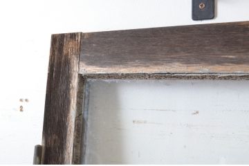 アンティーク建具　大正ロマンの古い洋館で使われていたグレモン錠付き両開き窓と明かり取りのセット(突き出し窓、ガラス扉、明かり取り、明り取り)(R-065361)