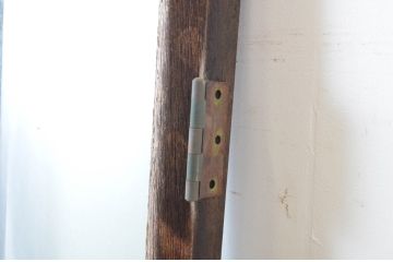 アンティーク建具　大正ロマンの古い洋館で使われていたグレモン錠付き両開き窓と明かり取りのセット(突き出し窓、ガラス扉、明かり取り、明り取り)(R-065361)