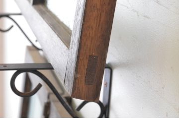 アンティーク建具　大正ロマン　古い洋館で使われていたグレモン錠付き両開き窓と明かり取りのセット(突き出し窓、ガラス扉、明り取り)(R-065362)