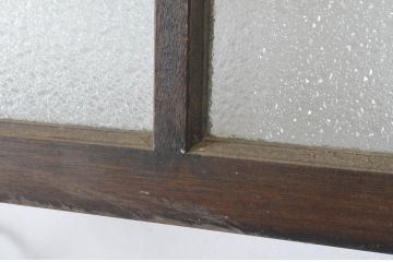 アンティーク建具　大正ロマン　古い洋館で使われていたグレモン錠付き両開き窓と明かり取りのセット(突き出し窓、ガラス扉、明り取り)(R-065363)