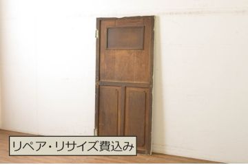 アンティーク建具　ペイント仕上げ限定　レトロな雰囲気あふれるドア1枚(扉、木製ドア、開き戸)(R-065364)